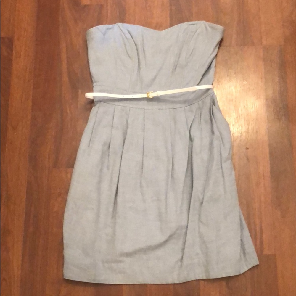 Strapless Dress with Belt - Size 10